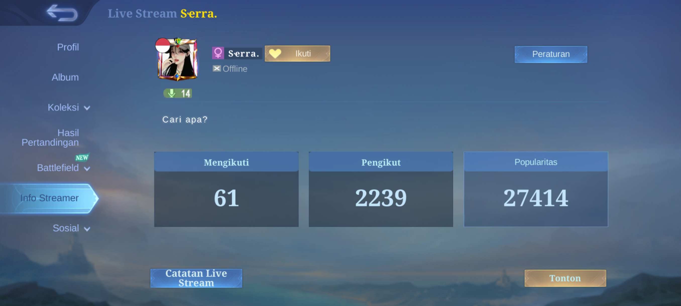 Preview hasil layanan
