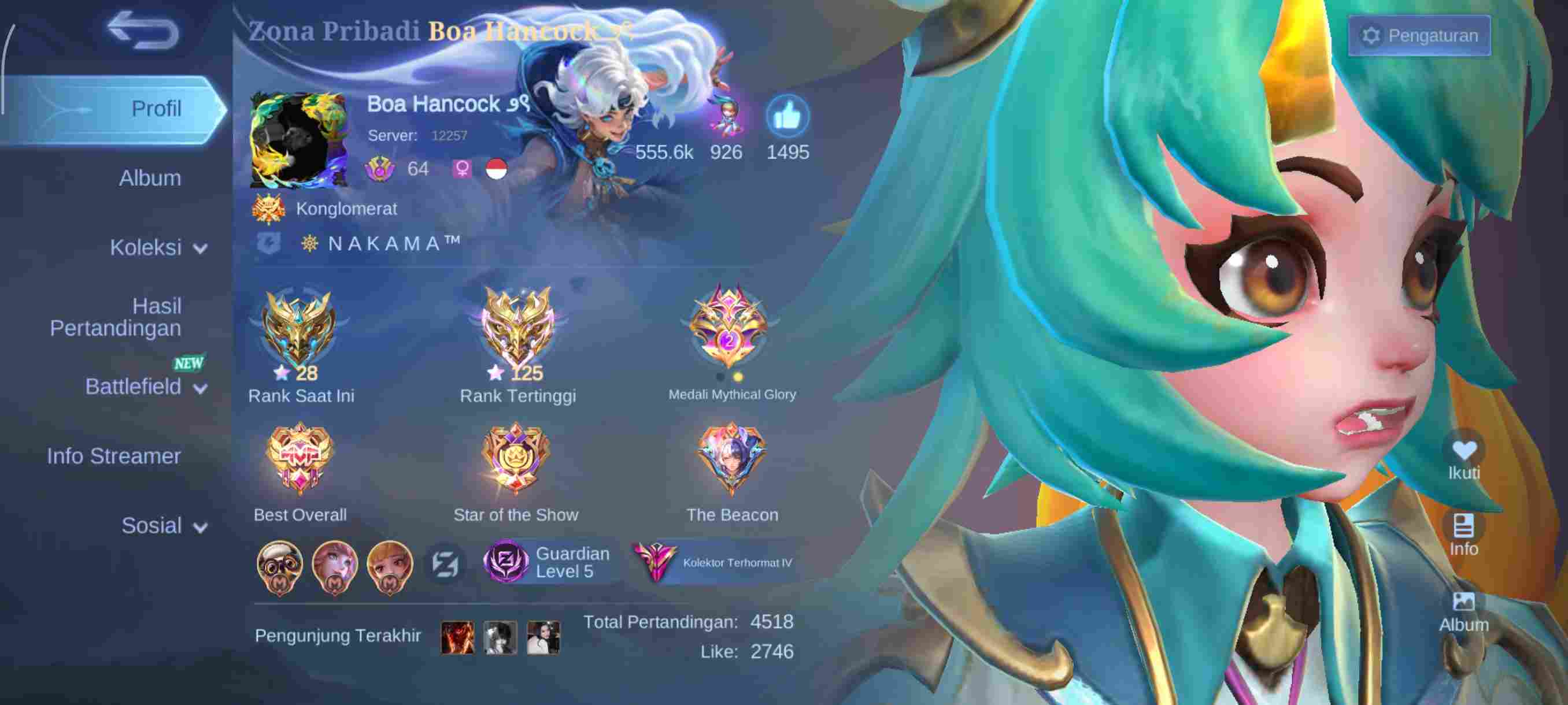 Preview hasil layanan